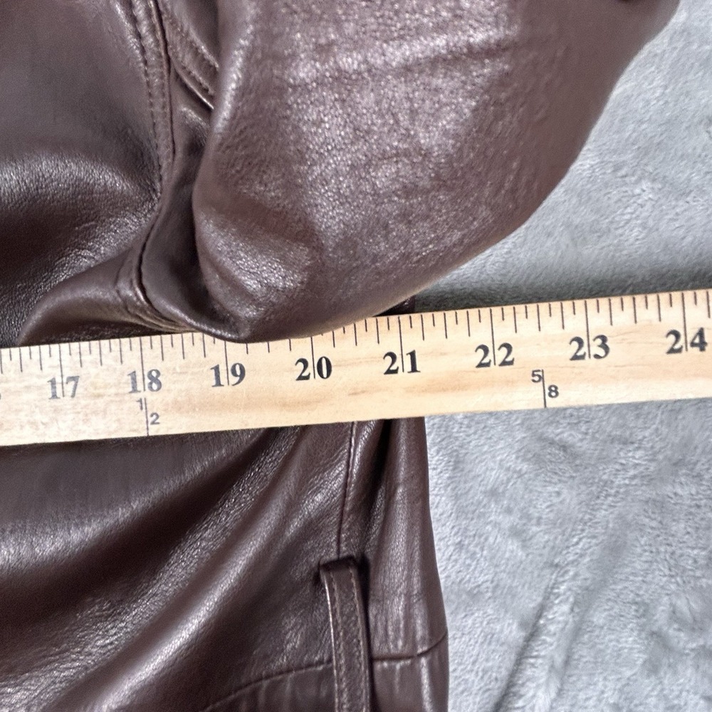 COACH Brown Leather Coat  No.D6K-0966 Sz Small MISSING Belt  VINTAGE  Jacket - Picture 4 of 16
